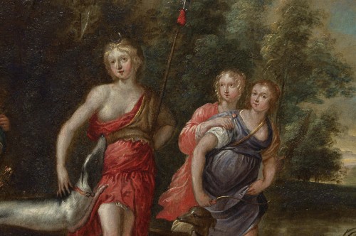  - Ecole d'Anvers d'après Rubens - Le Départ de Diane et Le Bain de Diane