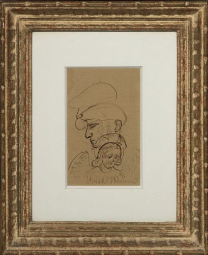 Emile Bernard (1868 - 1941) - Portrait de Paul Gauguin avec un ange - Tableaux et dessins Style 