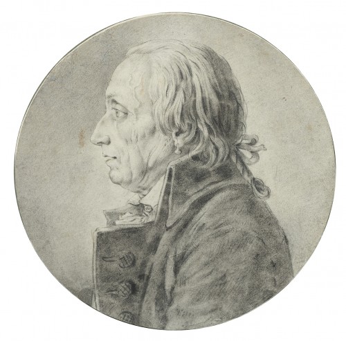 Portrait of an elderly man - School of Jacques-Louis David - Paintings & Drawings Style 