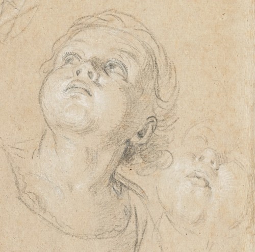 Portrait de Marie Rosalie van Loo au moulin, étude par Carle van Loo (1705 – 1765) - Stéphane Renard Fine Art