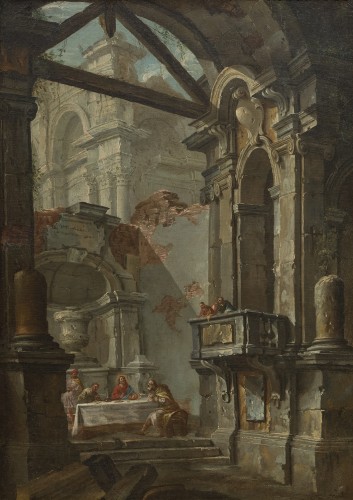 Architectural capriccio by Jean-Nicholas Servandoni (1695-1766)