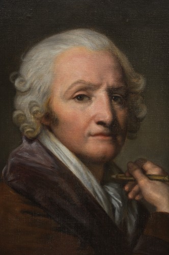 Portrait of the painter Jean-Baptiste Greuze by his daughter Anna Greuze - 