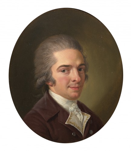 A newly discovered - Portrait of a Young Man by Jean-Baptiste Wicar - Paintings & Drawings Style Louis XVI