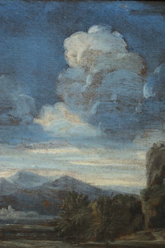 Italian Landscape with Jack Players by Gaspard Dughet (1615 - 1675) - 