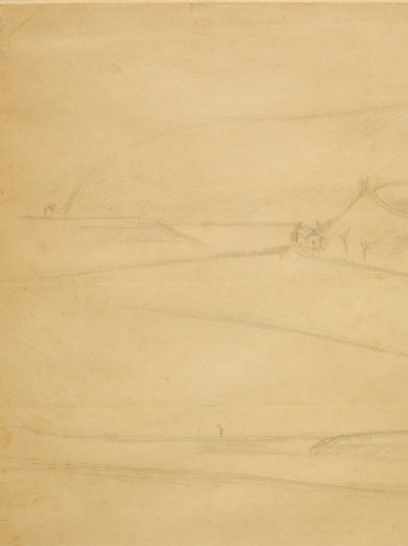 Paintings & Drawings  - Study for « Paysage de Fribourg »  - 1943,  by Balthus 