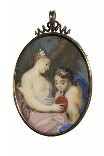 Rinaldo and Armida, a miniature by Rosalba Carriera (Venice 1673 - 1757)