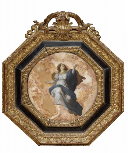 L'Assomption, peinture sur albâtre, école romaine du XVIIe siècle d’après Rubens - Tableaux et dessins Style 
