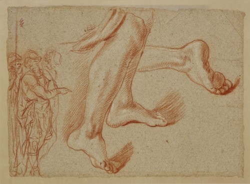 Feuille d'étude à la sanguine par Baldassare Franceschini dit Volterrano (1611- 1689)