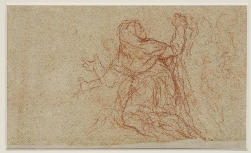 Feuille d'étude à la sanguine par Baldassare Franceschini dit Volterrano (1611- 1689) - Stéphane Renard Fine Art