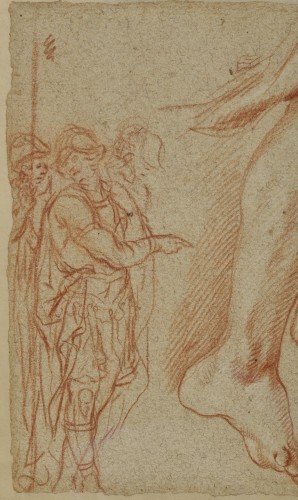 XVIIe siècle - Feuille d'étude à la sanguine par Baldassare Franceschini dit Volterrano (1611- 1689)