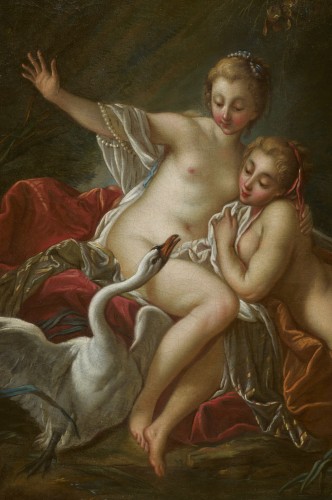 Léda et le cygne par l'atelier de François Boucher (Paris 1703 - 1770) - Stéphane Renard Fine Art