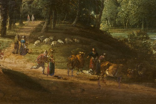 Riverside Landscape  -Jacques d&#039;Arthois (Brussels 1613 - 1686) - 