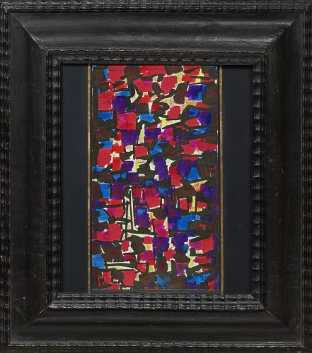 Paintings & Drawings  - Stained-glass study, an original drawing by  Alfred Manessier (1911 - 1993