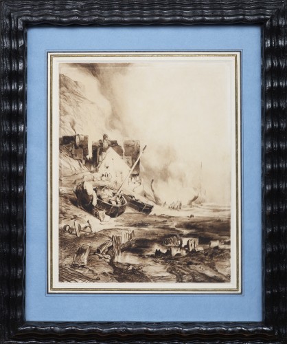 Le radoub d’une barque à marée basse - 'Eugène Isabey (1803 - 1886) - Louis-Philippe