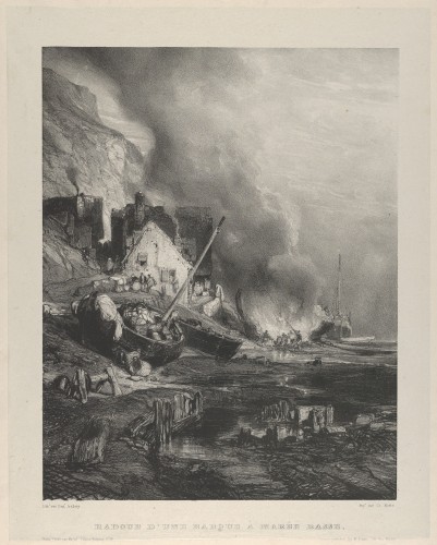 Antiquités - Le radoub d’une barque à marée basse - 'Eugène Isabey (1803 - 1886)