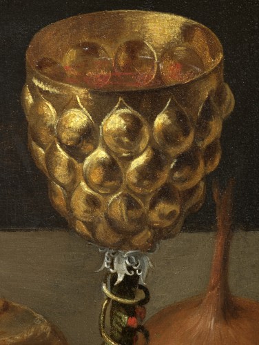 Nature morte au hareng, à la pomme et au gobelet de vin - Atelier de Georg Flegel - Stéphane Renard Fine Art