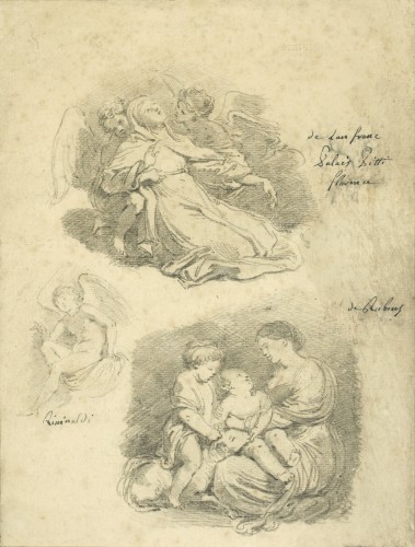 Three studies executed in the Pitti Palace in 1761 by Jean-Honoré Fragonard