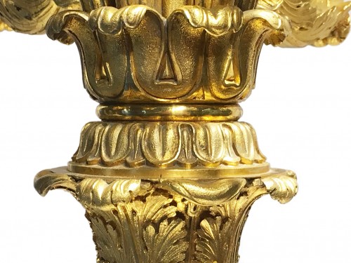 Antiquités - Paire de candélabres à treize flammes France ou Russie, deuxième quart du XIXe siècle