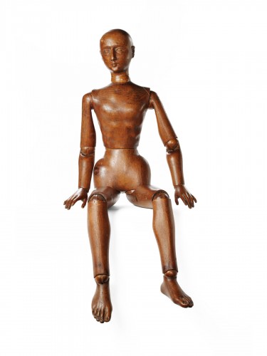 XIXth Century Wood Mannequin. Italy or France, late 19th century