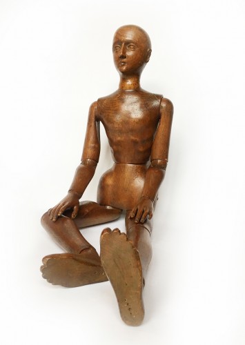 XIXth Century Wood Mannequin. Italy or France, late 19th century - Curiosities Style 