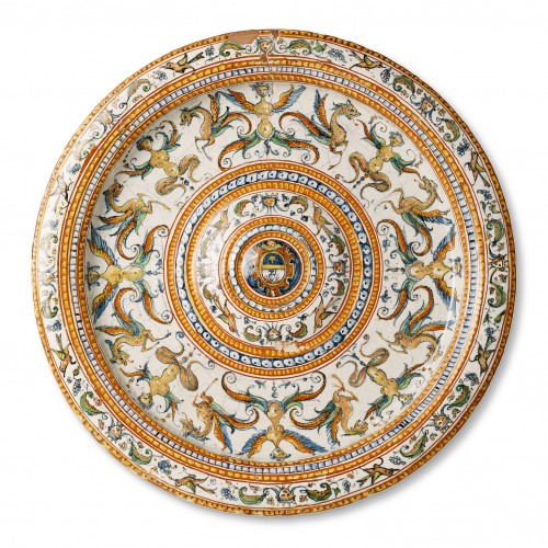 Italian Maiolica Plate, Patanazzi Workshop Urbino end of 16th Century - Porcelain & Faience Style Renaissance