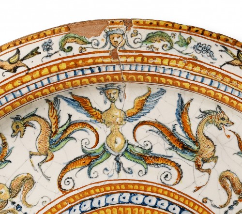 <= 16th century - Italian Maiolica Plate, Patanazzi Workshop Urbino end of 16th Century