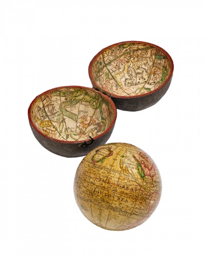 Globe de poche - Nathaniel Hill, Londres 1754