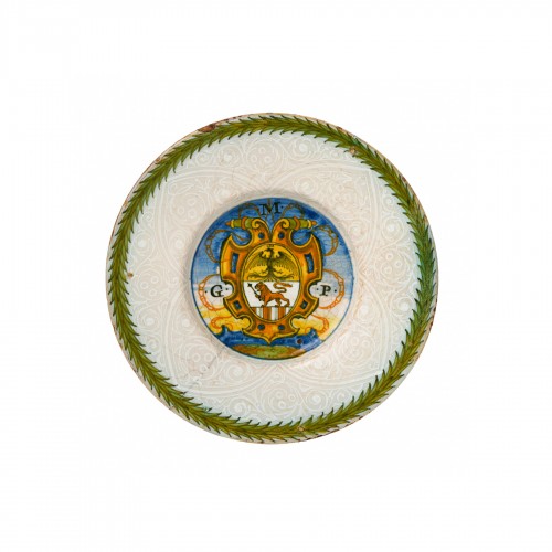 Tondino en maiolica - Duché d'Urbino, Casteldurante ou Pesaro 1533-1555