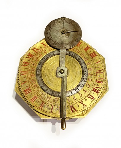 Antiquités - Cadran solaire équatorial mécanique, Johann Michael Bergauer, ante 1745