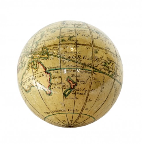 Antiquités - Pocket Globe, Nicholas Lane, London, post 1779