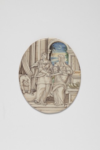  - Six maiolica “ambrogette” (tiles), onio Africa Pavie (1693-1704)