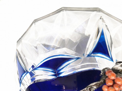20th century - Eliseo Mangili (1890-1977), crystal bowl, Milan, 1935-1949