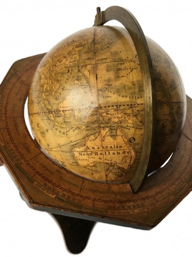 Antiquités - Terrestrial glob -  Artistic company C. Abel   Klinger Nuremberg circa 1860