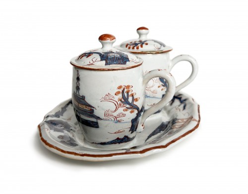 Two pot mustard set. Clerici or Rubati Factory, Milan 1745-1788 Circa 
