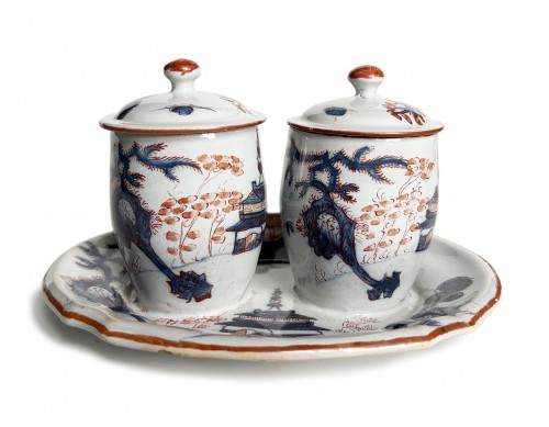 Moutardier. Manufacture Clerici ou Rubati, Milan vers 1745–1788 - Céramiques, Porcelaines Style 