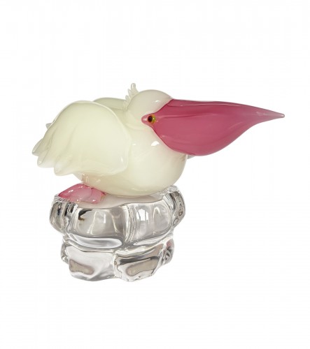 Pelicanshaped glass sculpture - Pino Signoretto,  Murano, circa 1973 