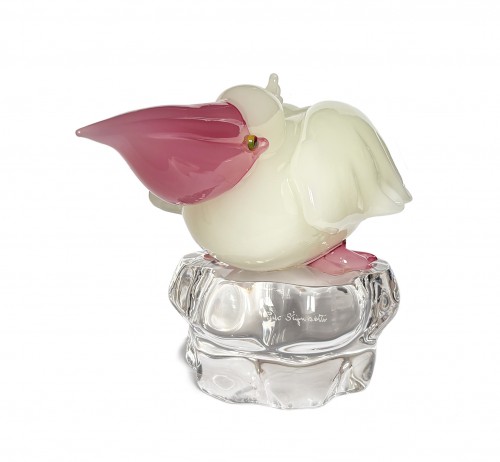 Pelicanshaped glass sculpture - Pino Signoretto,  Murano, circa 1973  - 