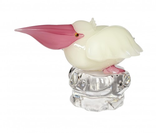 20th century - Pelicanshaped glass sculpture - Pino Signoretto,  Murano, circa 1973 