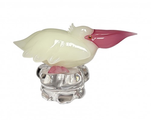 Antiquités - Pelicanshaped glass sculpture - Pino Signoretto,  Murano, circa 1973 