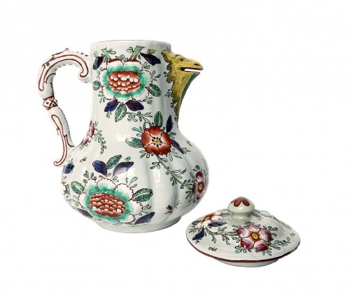 “Barbotine” coffee assortment. P. Rubati or F. Clerici, Milan 1770-1780 - Porcelain & Faience Style 