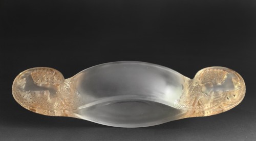 René Lalique - Jardiniere &quot;Saint-Hubert&quot; or &quot;Gazelle&quot; model - Glass & Crystal Style Art Déco