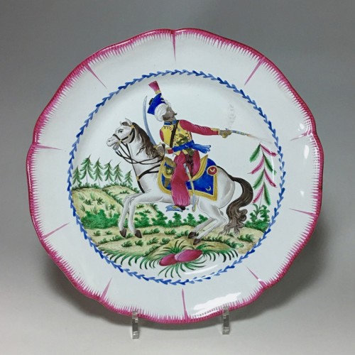 Les Islettes Earthenware dish - Mameluk of the Imperial Guard  - Porcelain & Faience Style 