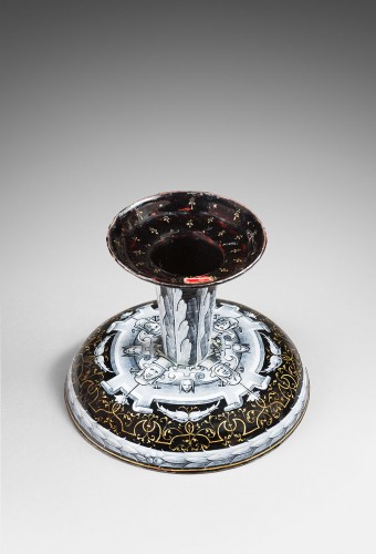 Coupe en émail peint - Le Festin de Didon - Pierre Reymond, Limoges, 1550 - Objets de Vitrine Style Renaissance