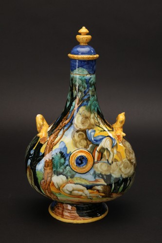 A maiolica pilgrim flask-Urbino, Xanto Avelli workshop, circa 1540-1550 - Renaissance