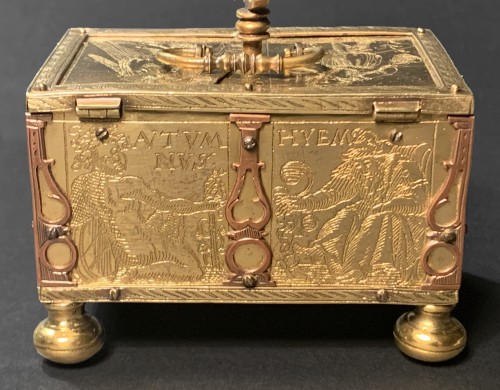 A Michel Mann Gilt-Brass Box, circa 1600 - 