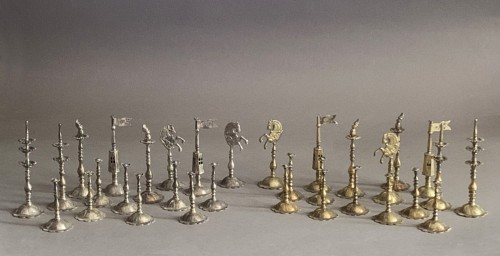 Pièces de jeu d'échec "Selenus" en argent et argent doré - Königsberg 1781 - Sylvie Lhermite-King