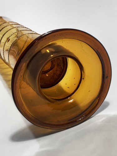Glass & Crystal  - A rare amber glass &quot;passglas&quot;