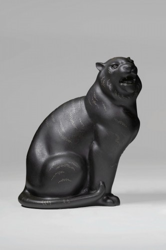 Japanese bronze sculpture by Takahashi KAISHU - Tiger - 