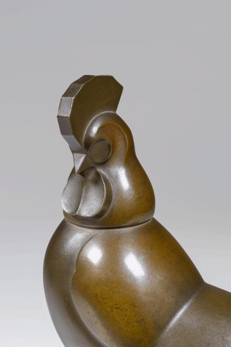 20th century - Japanese bronze sculpture by Hachii Kôji - Rooster