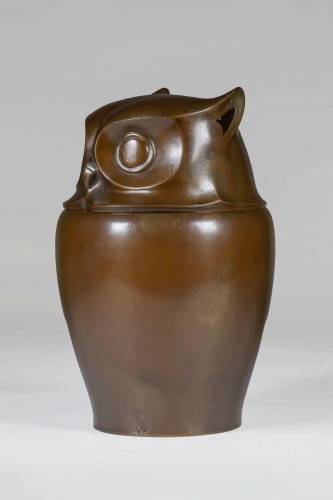 Bronze japonais de Sugai SHÔZÔ - Brûle parfum Hibou - Arts d
